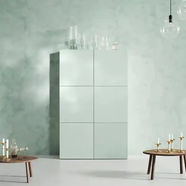 Bild 4 von HJORTVIKEN Tür, blasses Graugrün, 60x64 cm