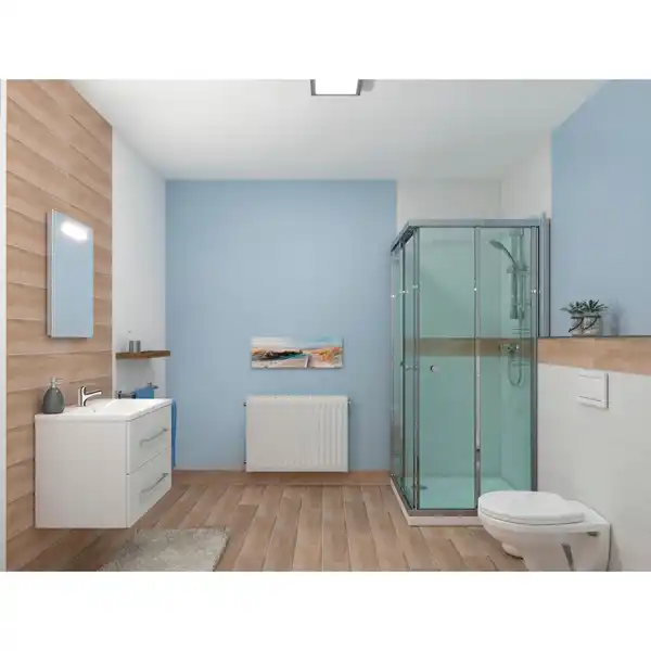 Bild 2 von Maximus Waschbeckenunterschrank Cheese 60 cm Weiß Hochglanz mit 2 Schubladen