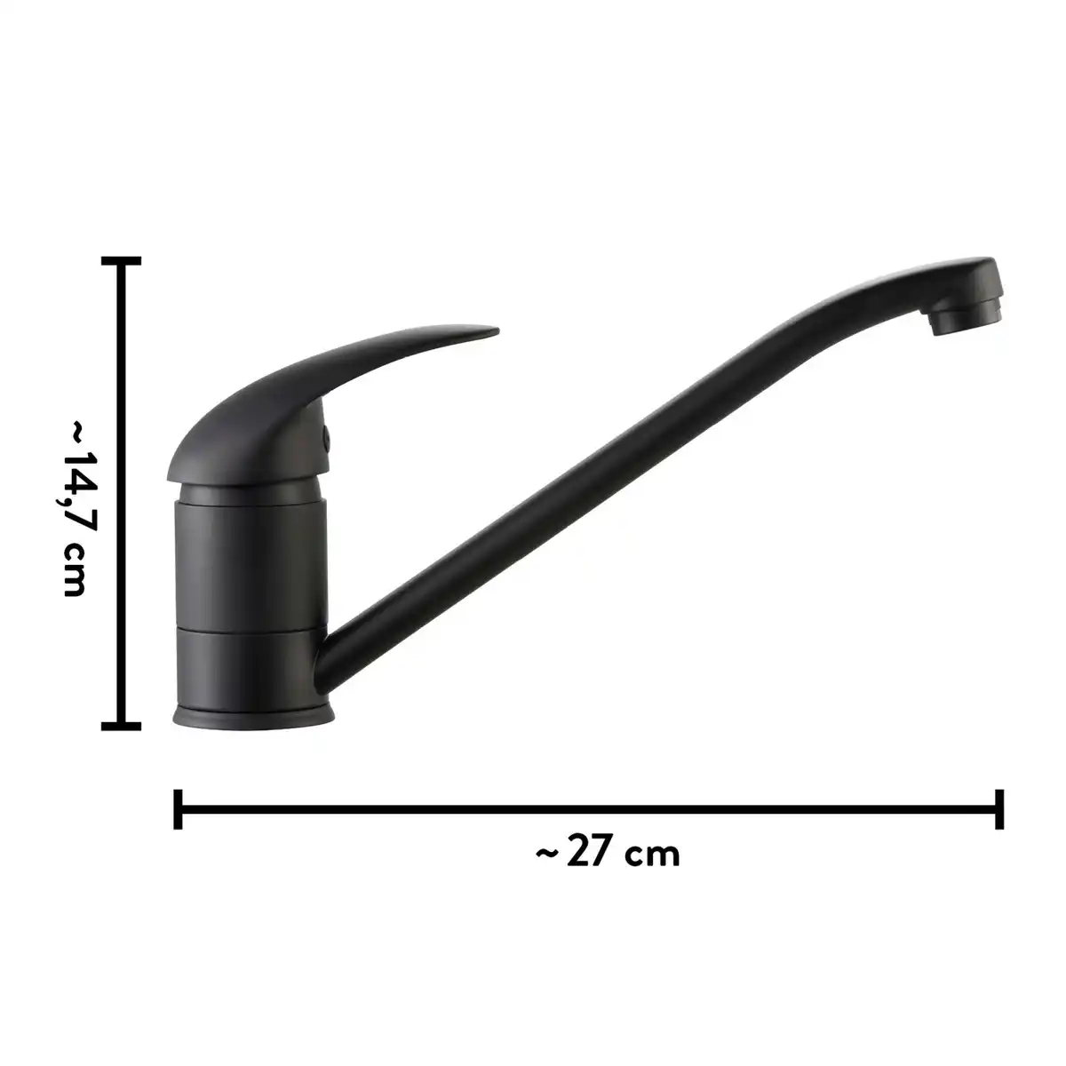 Bild 3 von baliv Küchenarmatur KI-1520 Schwarz Matt