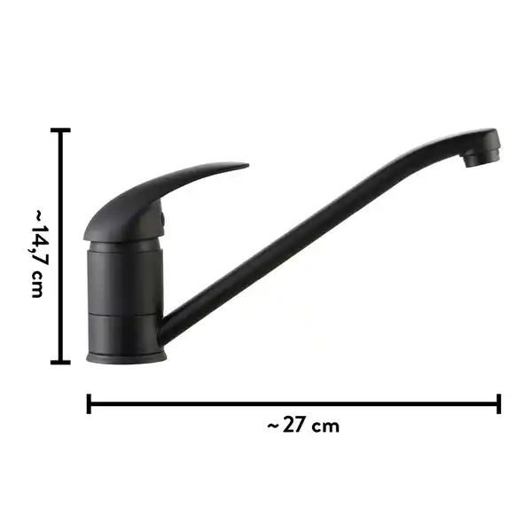 Bild 3 von baliv Küchenarmatur KI-1520 Schwarz Matt