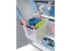 Aufbewahrungsbox mit Rollen und Griffen 29 Liter