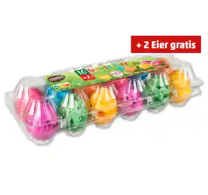 COLUMBUS 12 bunte Eier aus Bodenhaltung*