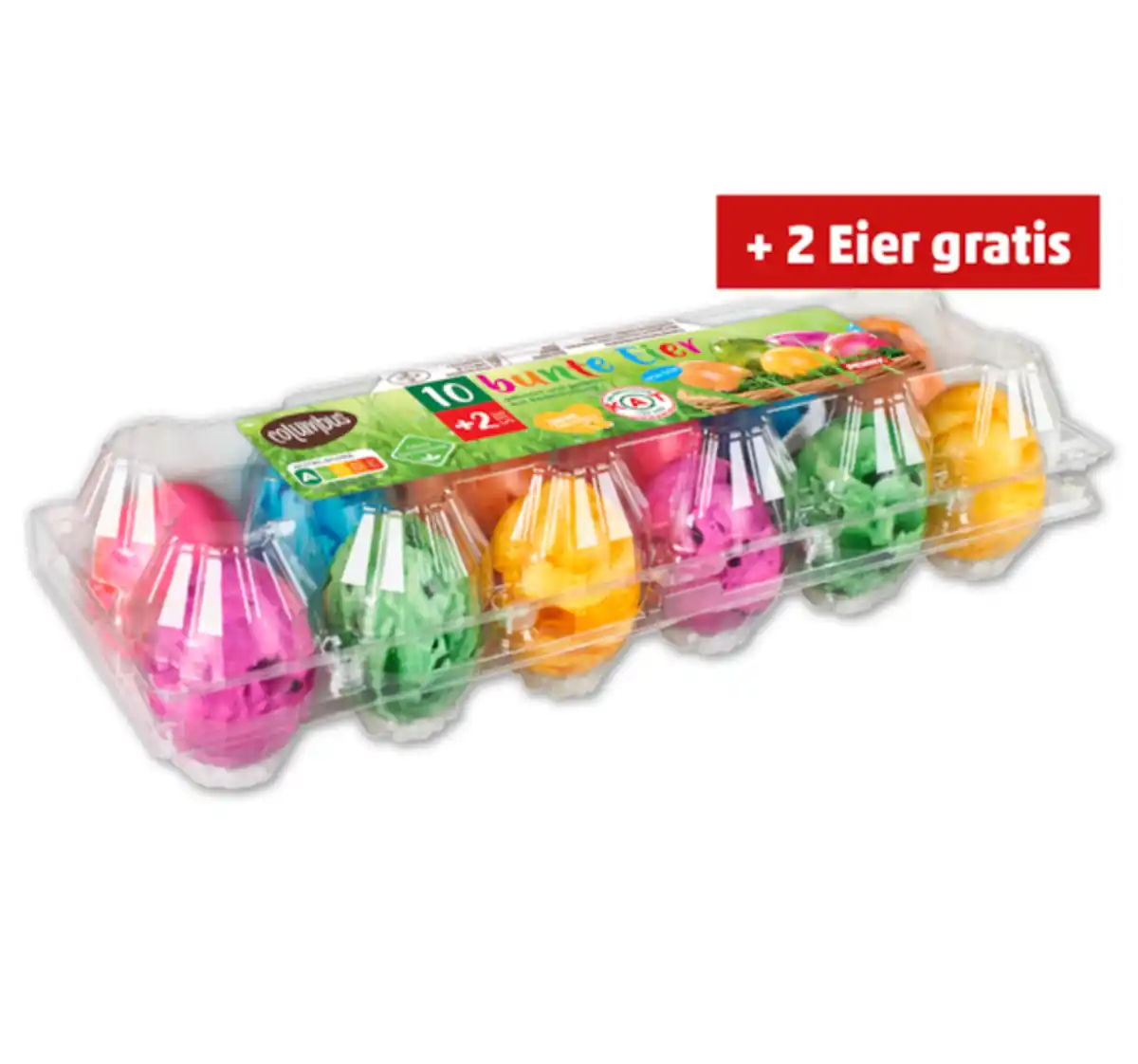Bild 1 von COLUMBUS 12 bunte Eier aus Bodenhaltung*