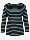 Bild 1 von Damen Streifenshirt mit 7/8 Arm Blau