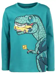 Jungen Langarmshirt mit Dinoprint Grün
