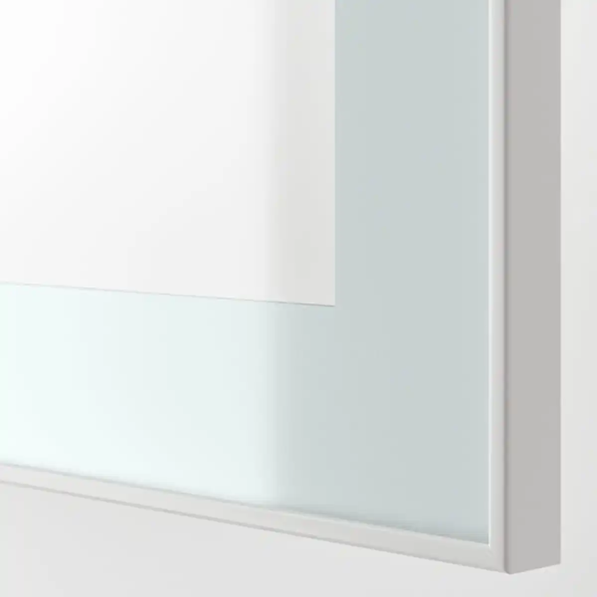 Bild 2 von GLASSVIK Vitrinentür, weiß/hellgrün Klarglas, 60x64 cm