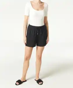 Einfarbige Shorts, schwarz