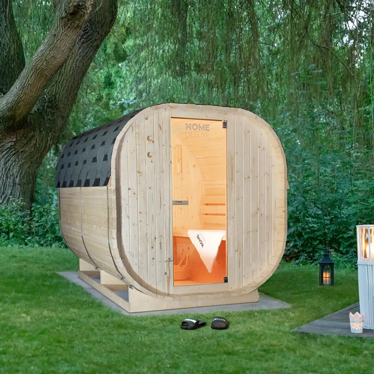 Bild 1 von Home Deluxe Outdoor Sauna CUBE XL für bis zu 6 Personen