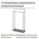 Bild 2 von Handtuchhalter Mod. Ravina Edelstahl glänzend, Handtuchständer mit Bodenplatte aus Glas