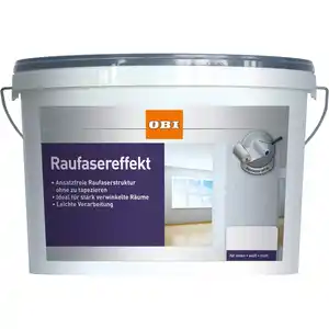 OBI Raufaser-Effekt Weiß matt 5 l