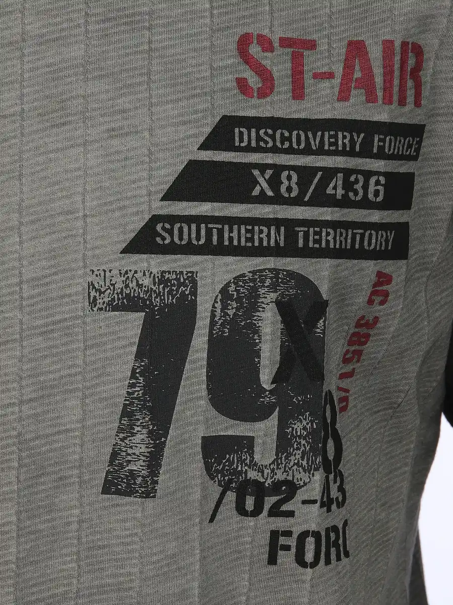 Bild 3 von Herren Shirt mit Print Grau