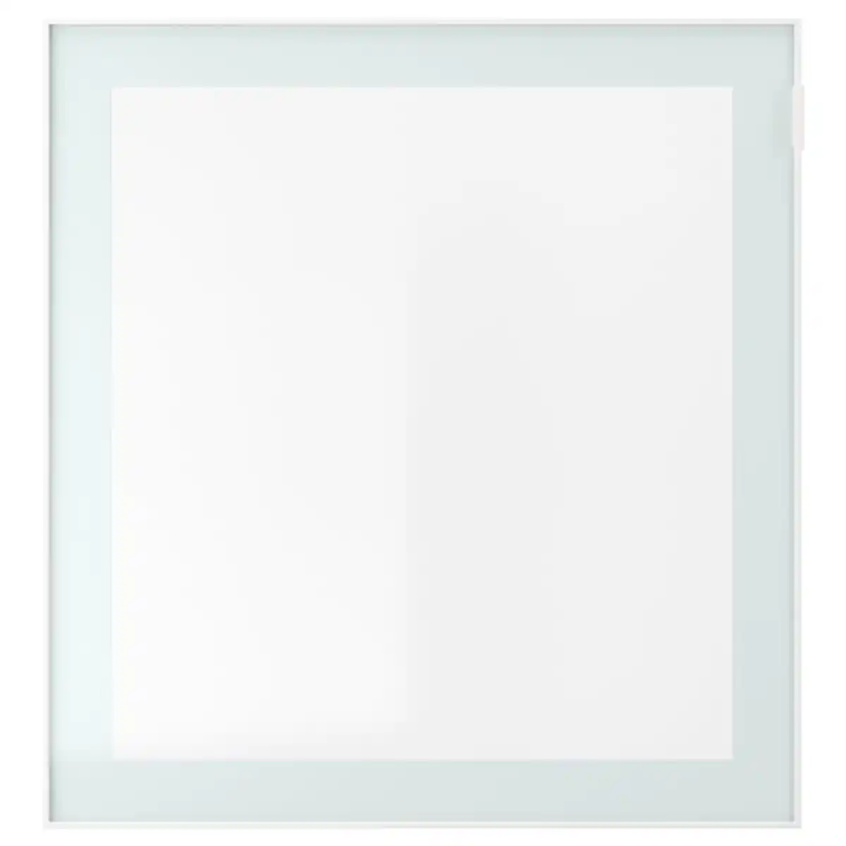 Bild 1 von GLASSVIK Vitrinentür, weiß/hellgrün Klarglas, 60x64 cm