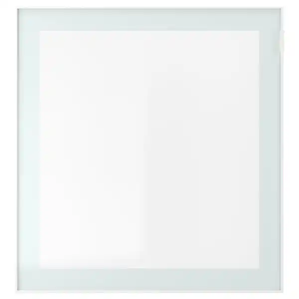 Bild 1 von GLASSVIK Vitrinentür, weiß/hellgrün Klarglas, 60x64 cm