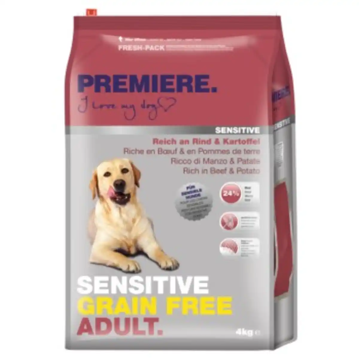 Bild 1 von PREMIERE Sensitive Grain Free Adult Rind 4 kg
