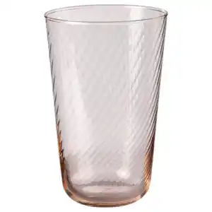 KLIPPLAX Glas, gestreift rosa, 40 cl