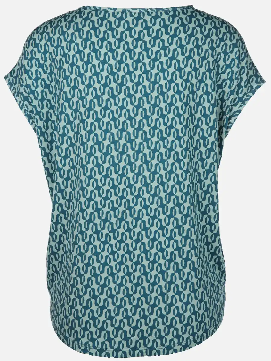 Bild 2 von Damen Shirt im Materialmix Blau