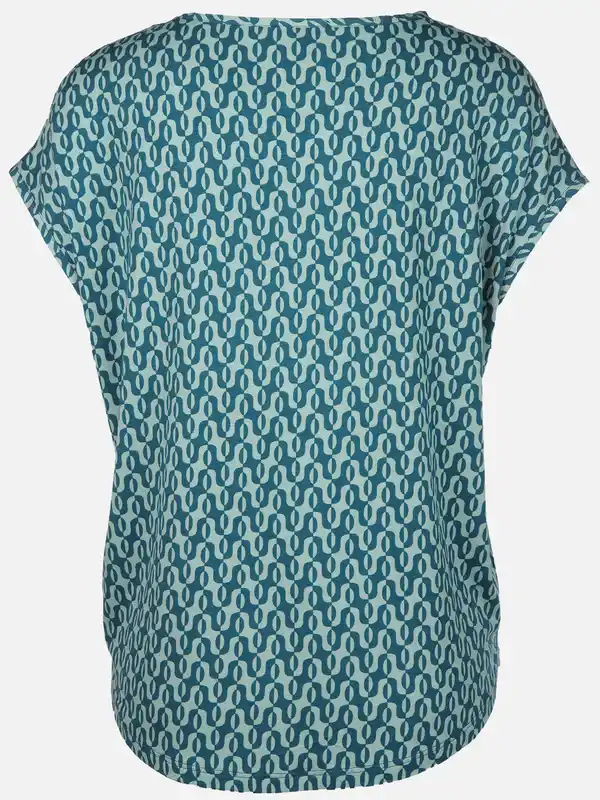 Bild 2 von Damen Shirt im Materialmix Blau