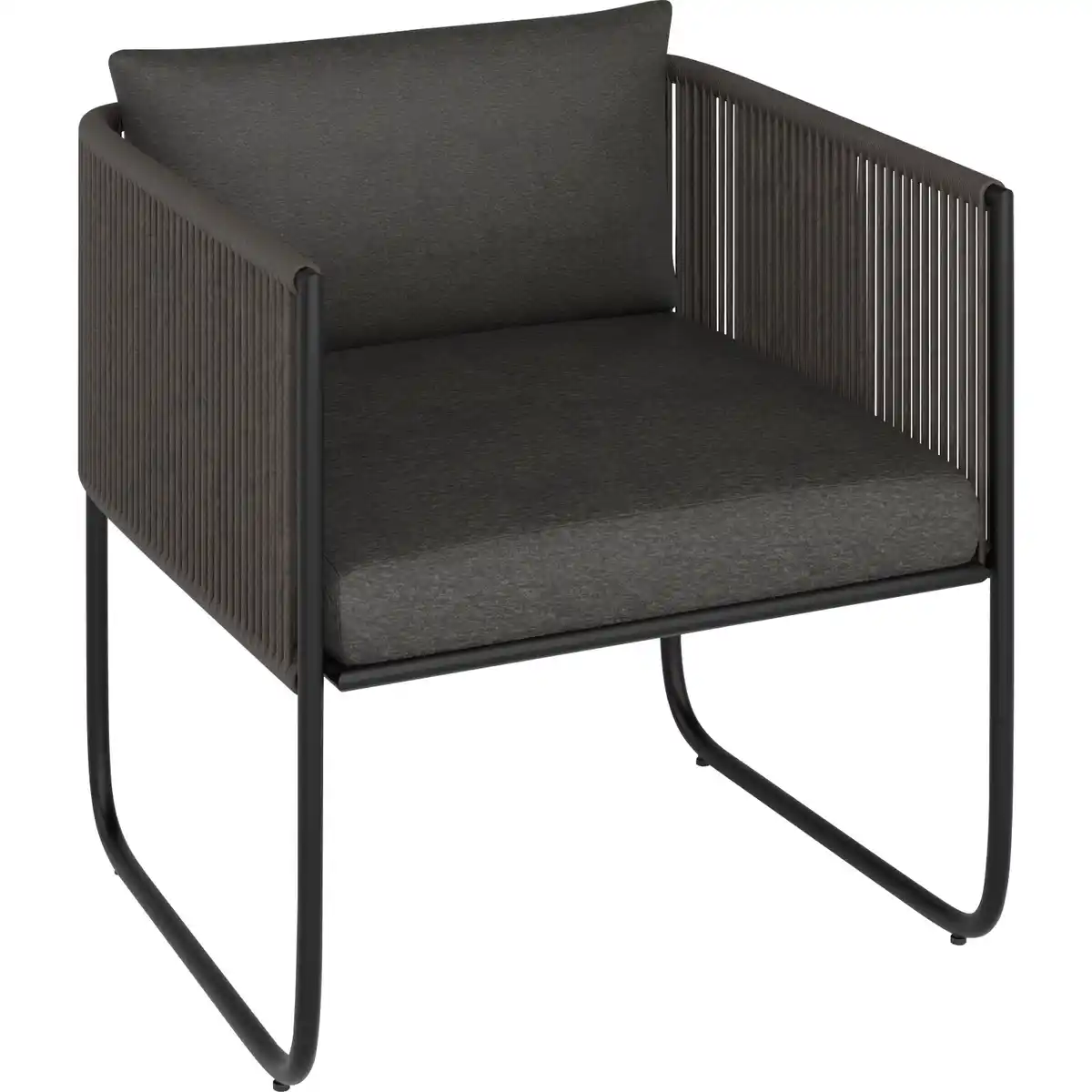 Bild 2 von Lounge-Set Fullerton 3-teilig Wicker Stahl Anthrazit-Grau