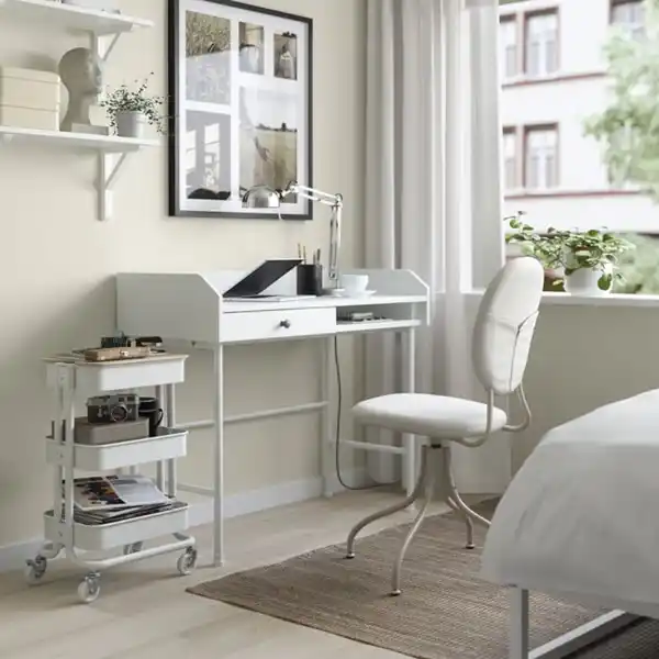 Bild 2 von RÅSKOG / NORRÅVA Servierwagen mit Abdeckung, weiß, 28x38x61 cm