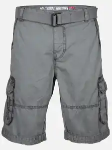 Herren Cargoshort im Used Look Grau
