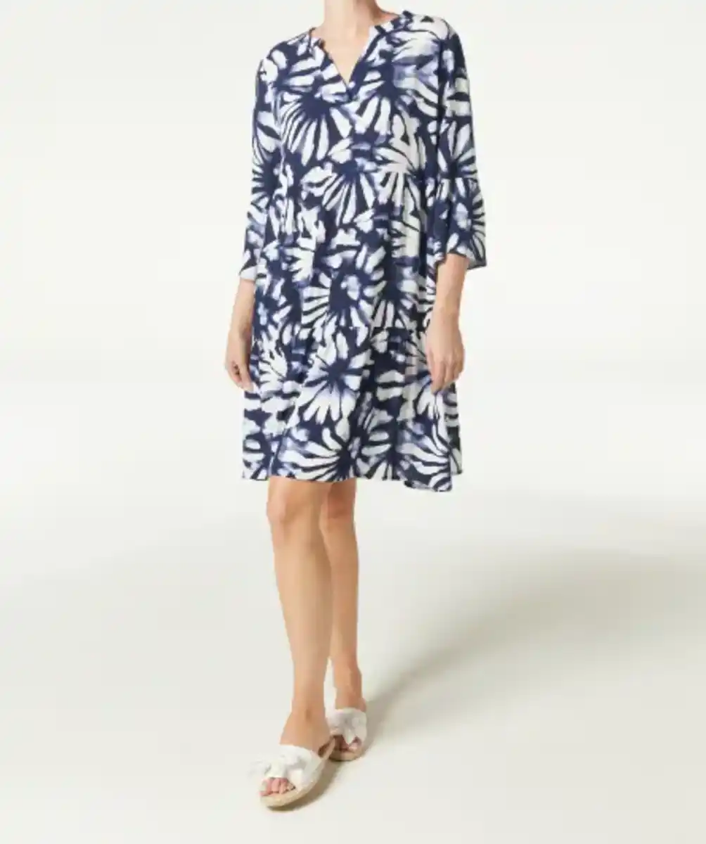 Bild 1 von Kleid, dunkelblau bedruckt