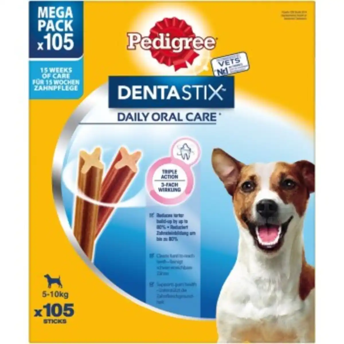 Bild 1 von Pedigree Dentastix Daily Oral Care Megapack 105 Stück für kleine Hunde