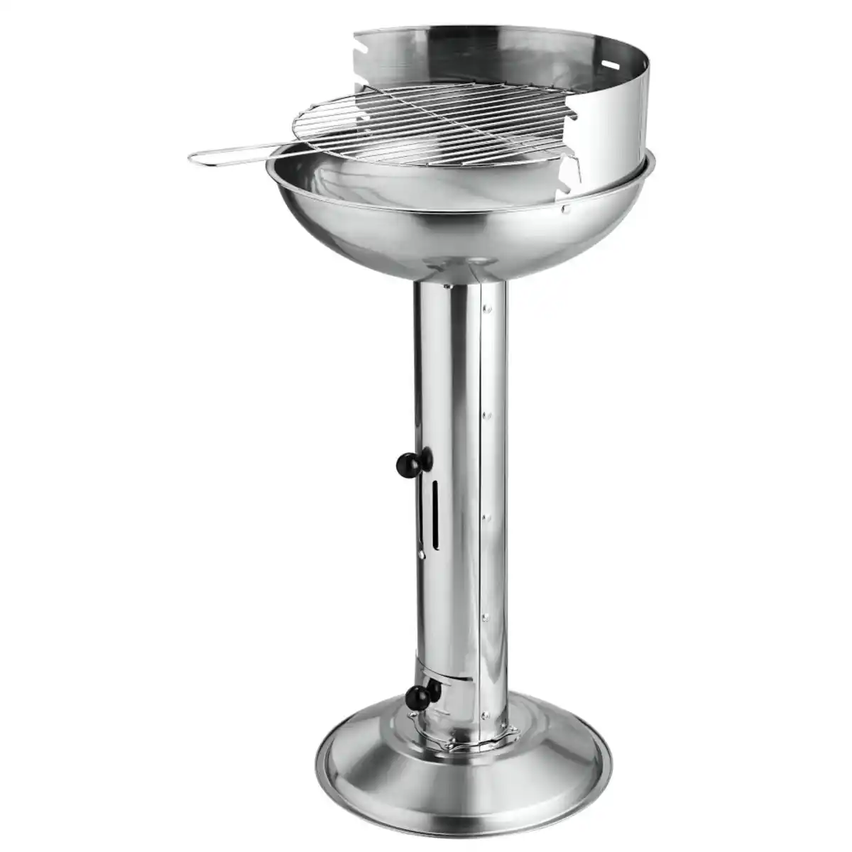 Bild 1 von Säulengrill rund aus Edelstahl mit Bodenplatte