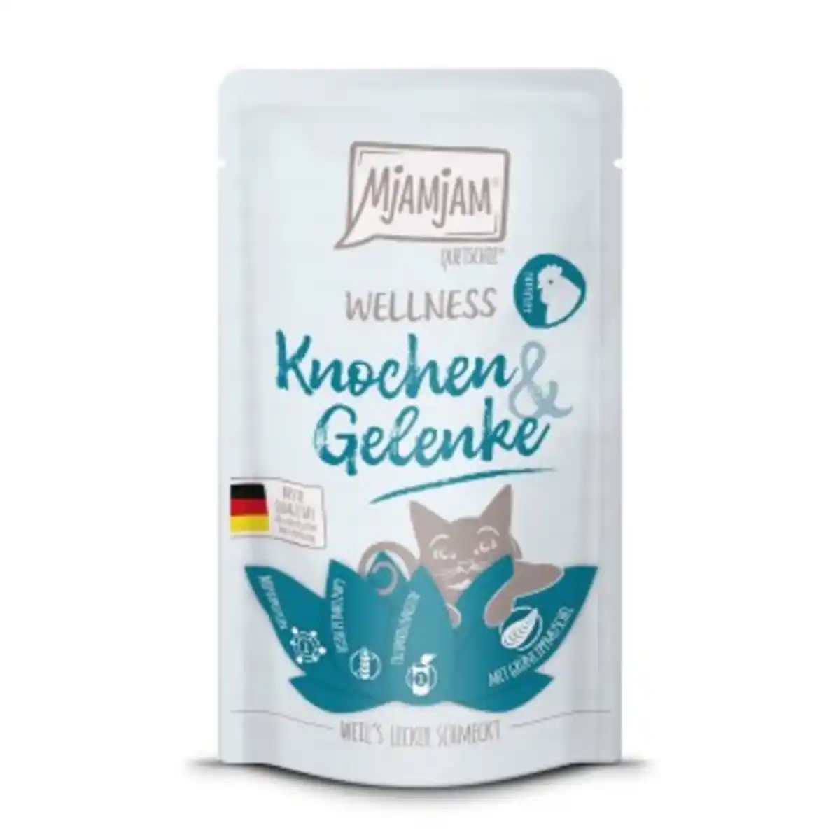 Bild 1 von MjAMjAM Nassfutter Katze Adult, Wellness Knochen & Gelenke 12x125 g Huhn