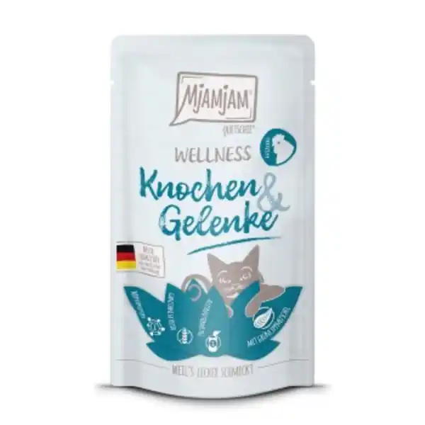 Bild 1 von MjAMjAM Nassfutter Katze Adult, Wellness Knochen & Gelenke 12x125 g Huhn