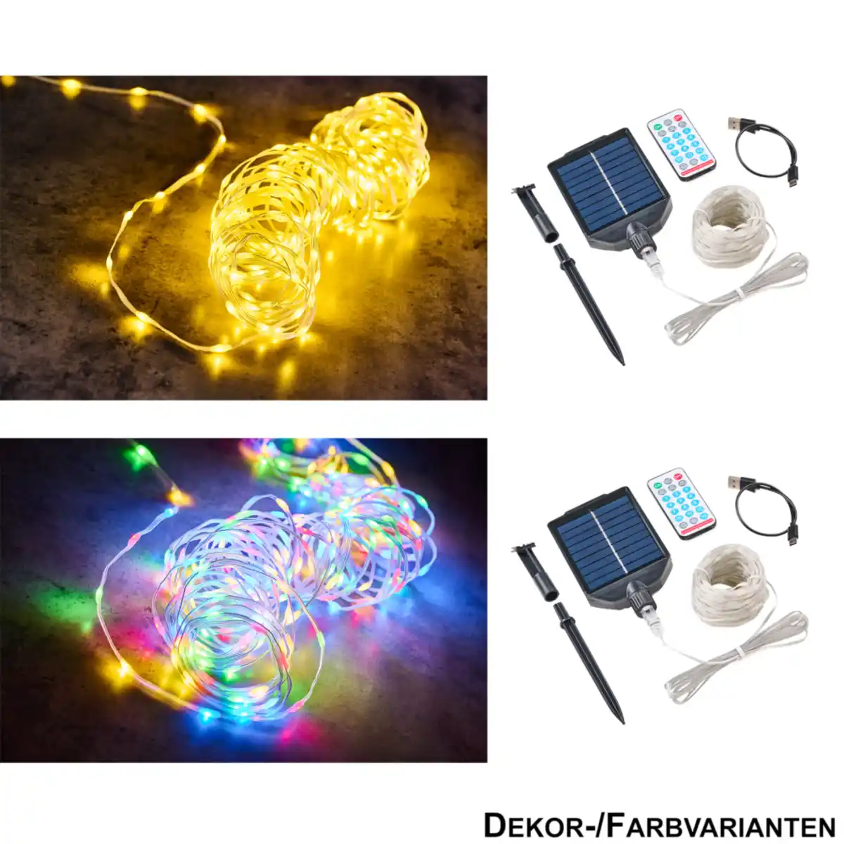 Bild 1 von LED Solar Lichterkette 240 LEDs, 2-fach sortiert