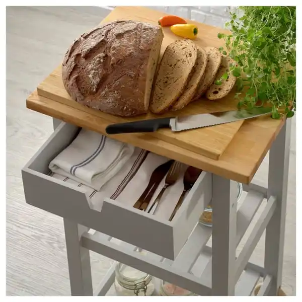 Bild 3 von FÖRHÖJA Servierwagen, Birke/grau, 53x43 cm