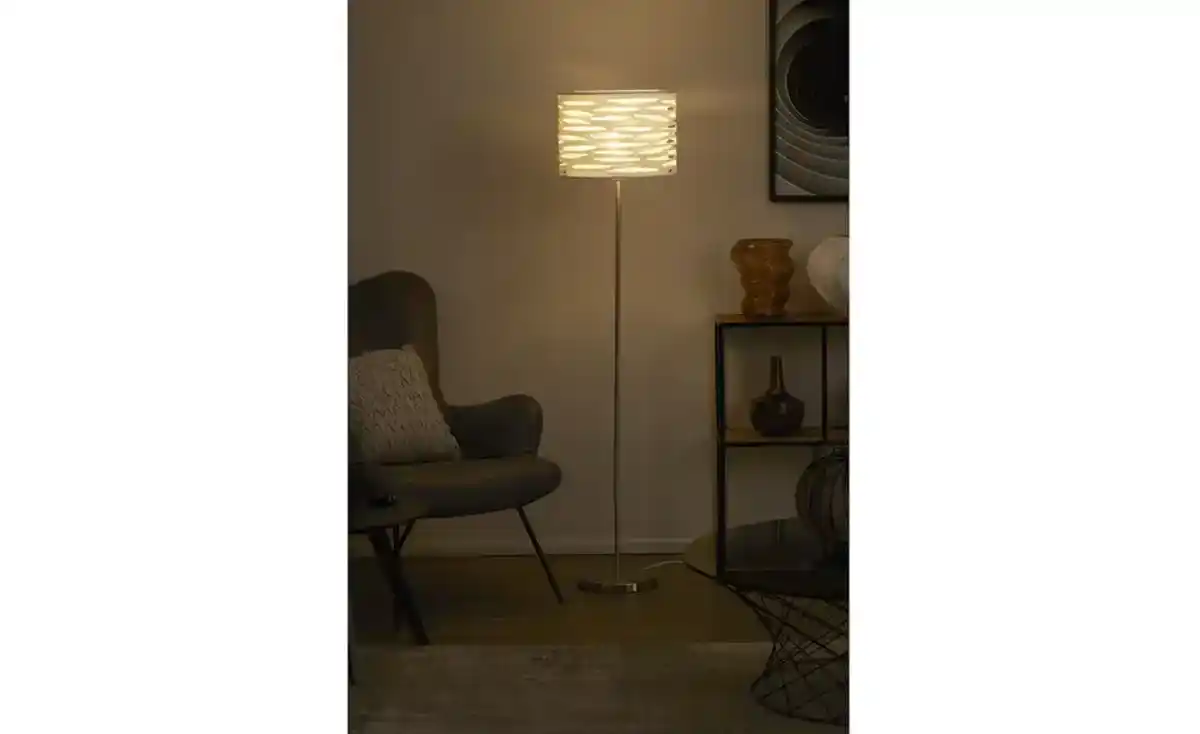 Bild 1 von levelone Stehleuchte, 1-flammig, Schirm weiß mit Stanzung