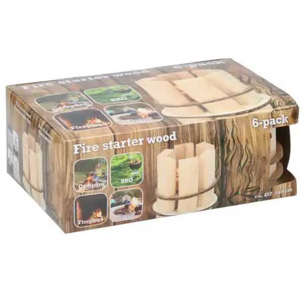 Bild 1 von Feueranzünder Holz 6er Pack