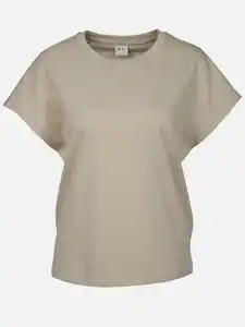 Damen Shirt mit abgeschrägten Ärmeln Beige
