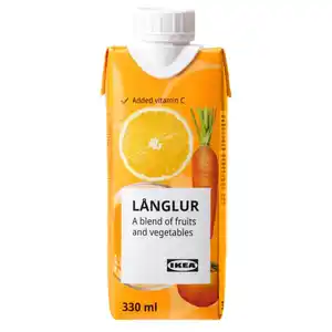 LÅNGLUR Obst-/Gemüse-Smoothie, orange/zugesetztes Vitamin C, 330 ml
