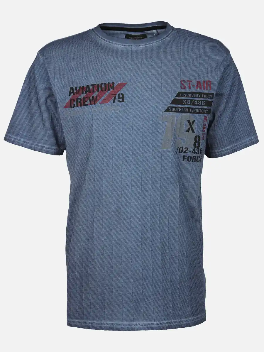 Bild 1 von Herren Shirt mit Print Marine