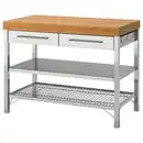 Bild 1 von RIMFORSA Werkbank, Edelstahl/Bambus, 120x63.5x92 cm