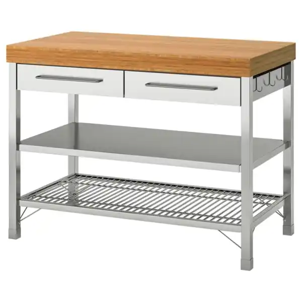 Bild 1 von RIMFORSA Werkbank, Edelstahl/Bambus, 120x63.5x92 cm