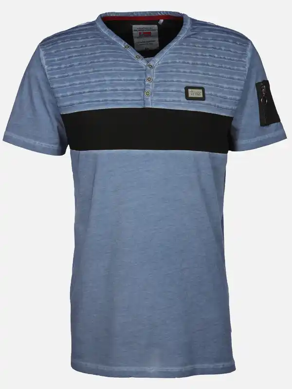 Bild 1 von Herren Henleyshirt im Used Look Marine