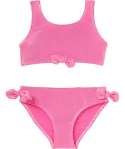 Bikini mit Glitzer, neon pink