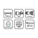 Bild 2 von baliv Metall Wassersparbrauseschlauch BSL-150.80 für Handbrausen 150cm Verchromt