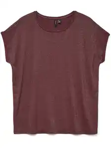 Vero Moda VMLAVA PLAIN SS TOP L Shirt Rot