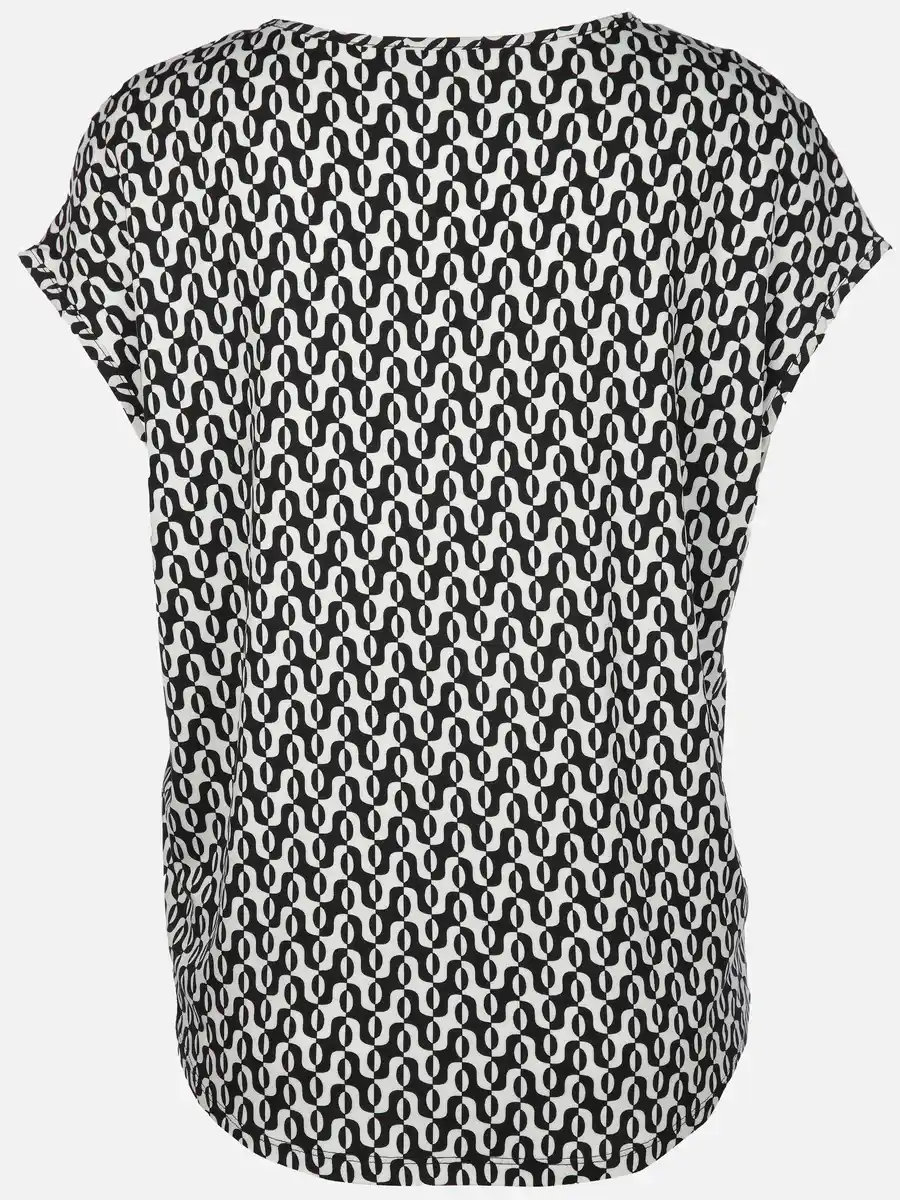 Bild 2 von Damen Shirt im Materialmix Schwarz