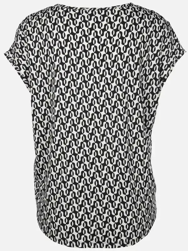 Bild 2 von Damen Shirt im Materialmix Schwarz