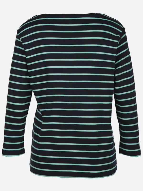 Bild 2 von Damen Streifenshirt mit 7/8 Arm Blau