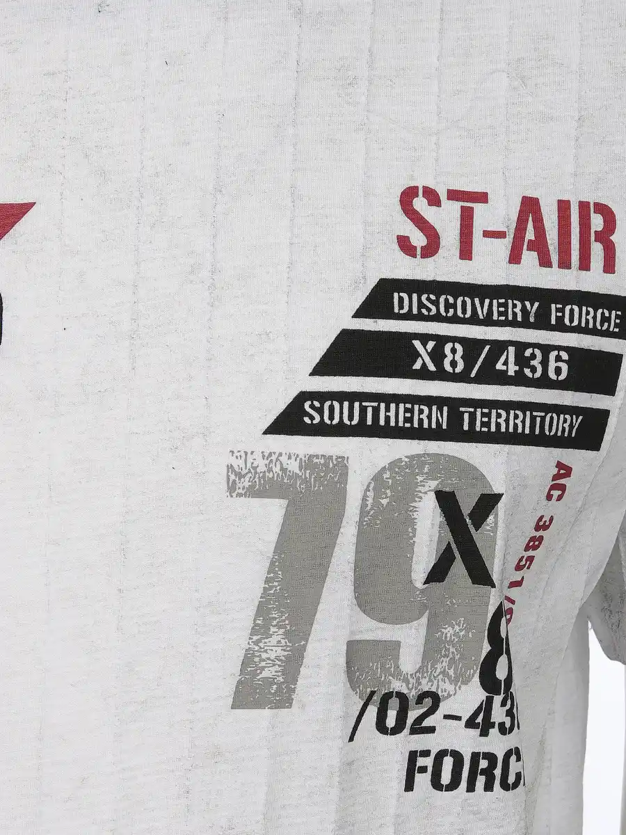 Bild 3 von Herren Shirt mit Print Weiß