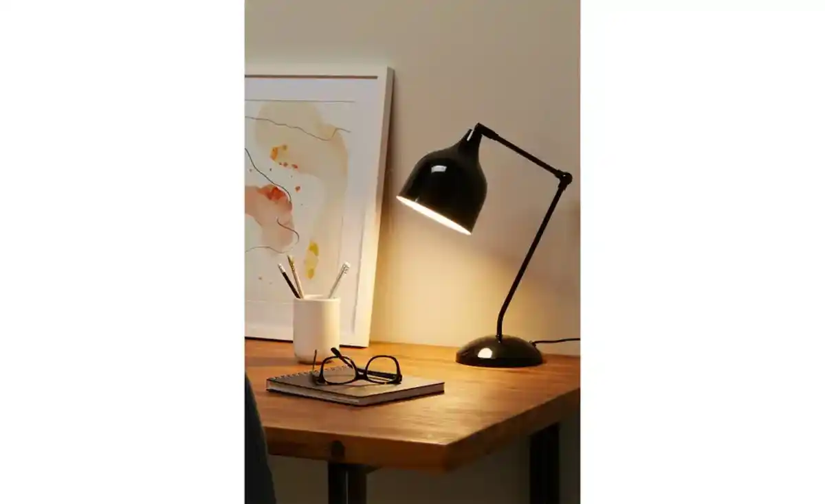 Bild 1 von KHG Schreibtischleuchte, 1-flammig, schwarz-glänzend