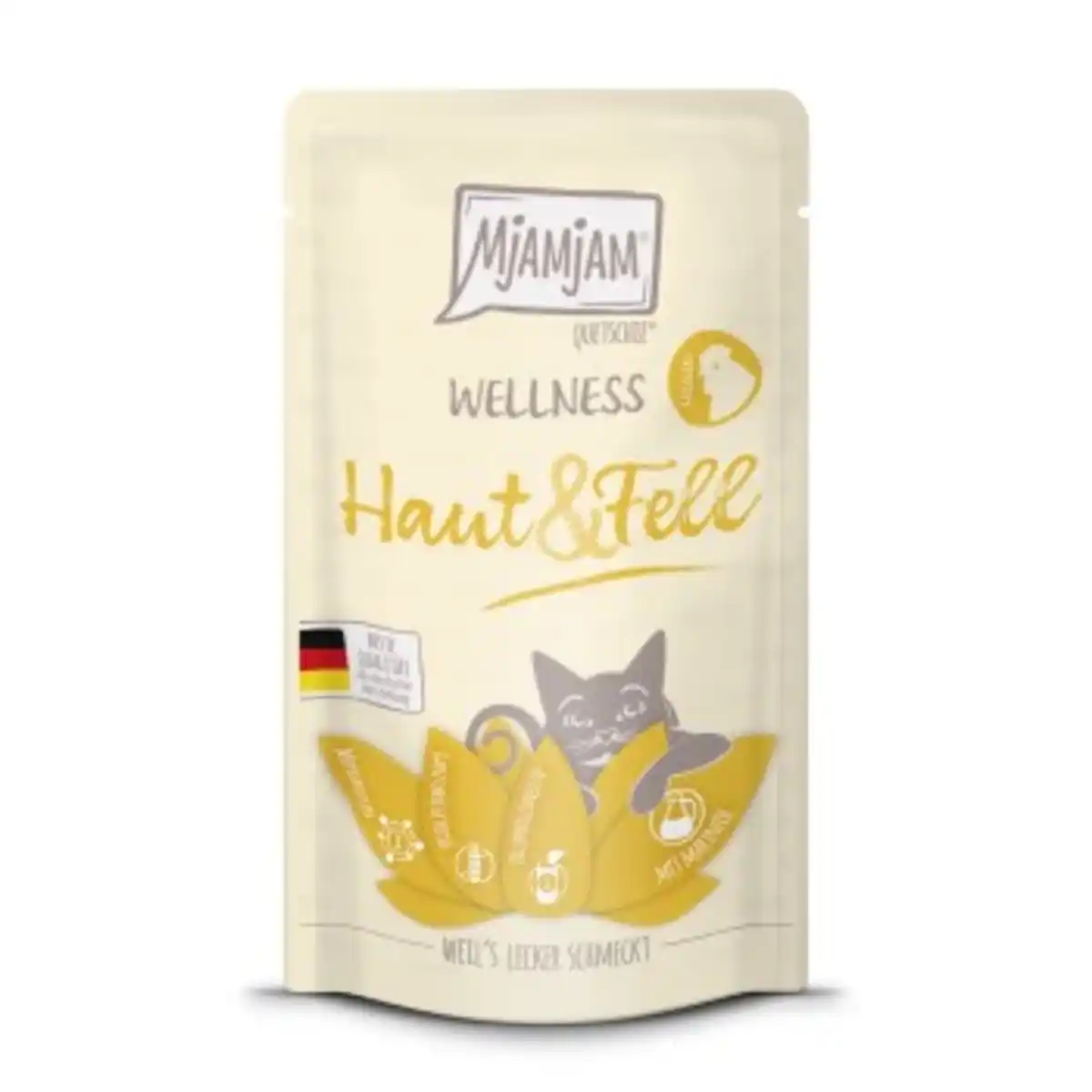Bild 1 von MjAMjAM Nassfutter Katze Adult, Wellness Haut & Fell 12x125 g Huhn