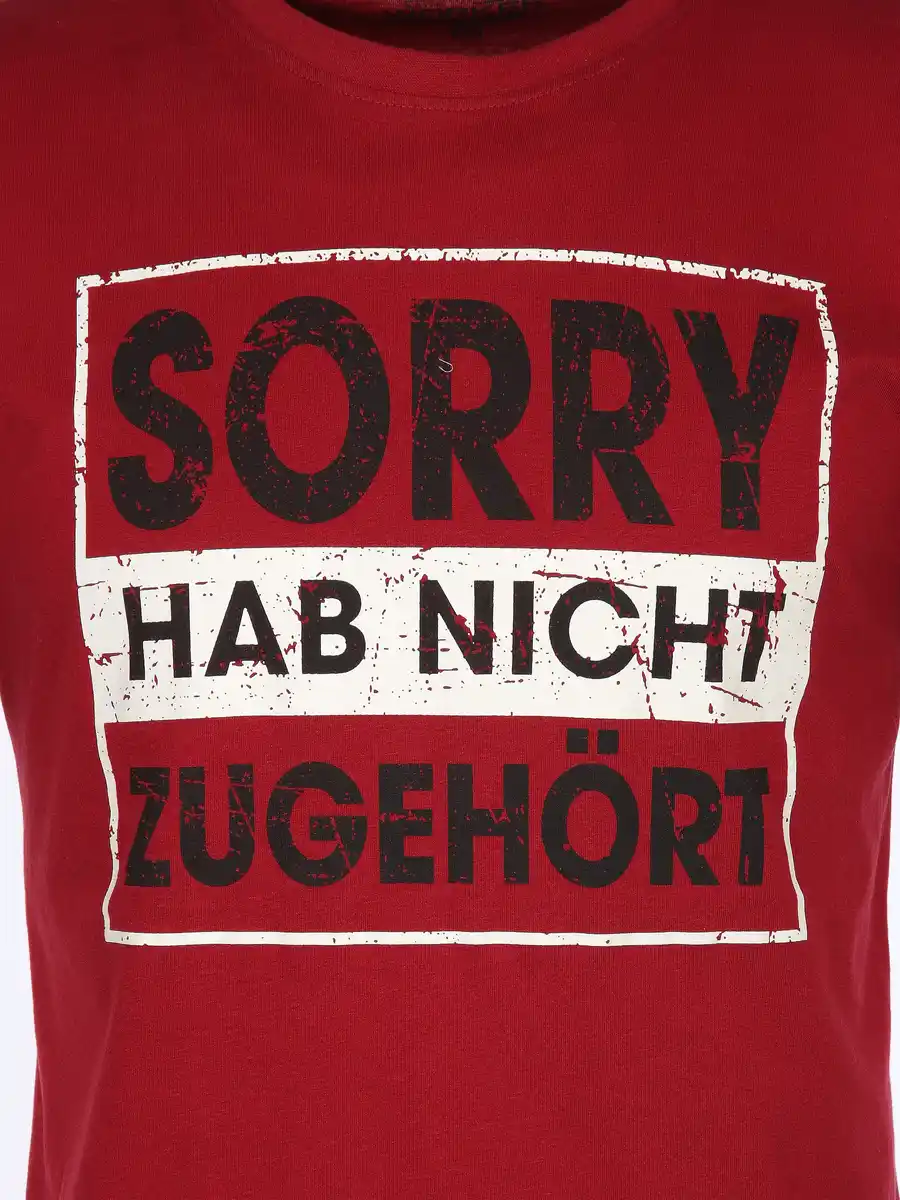 Bild 3 von Herren Shirt mit Spruch Rot