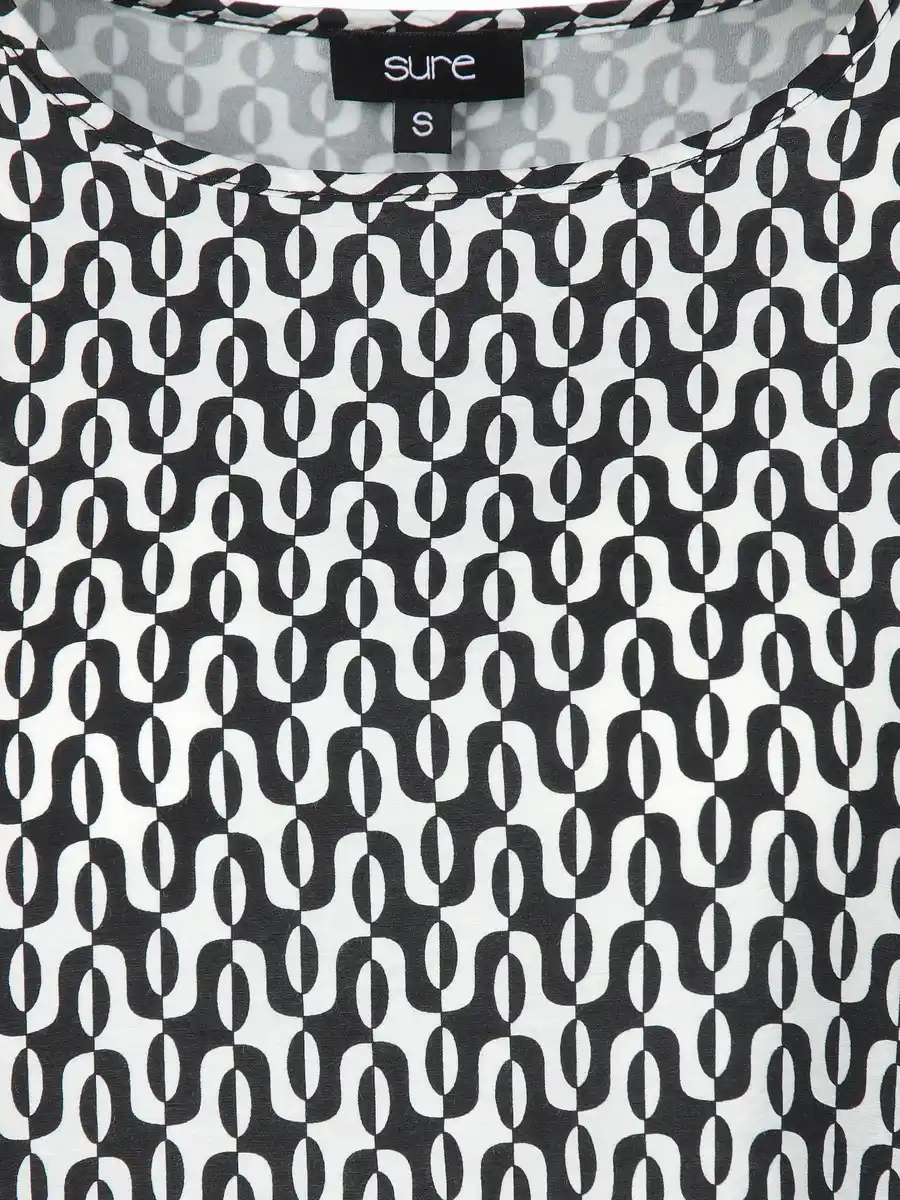 Bild 3 von Damen Shirt im Materialmix Schwarz